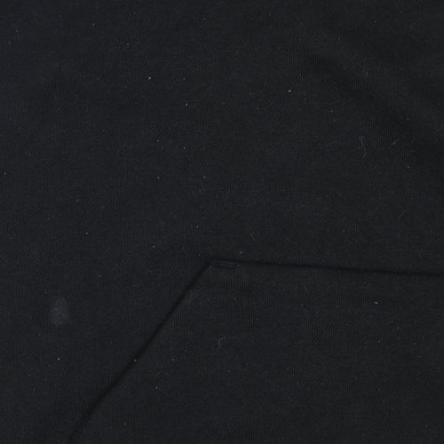 Lonsdale Women Black 1/4 Zip Hoodie Size 12 Cotton Blend