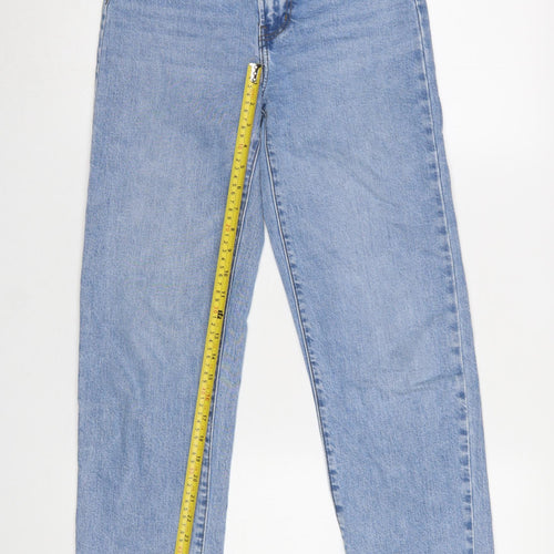 Primark Women’s Blue High Rise Mom Jeans Size 4 Relaxed Fit Denim
