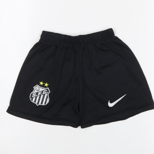 Nike Boys Black Football Athletic Shorts 4-5 Years Lightweight Activewear