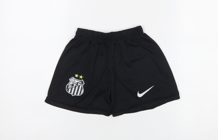 Nike Boys Black Football Athletic Shorts 4-5 Years Lightweight Activewear