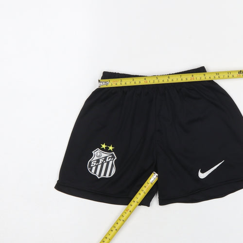 Nike Boys Black Football Athletic Shorts 4-5 Years Lightweight Activewear