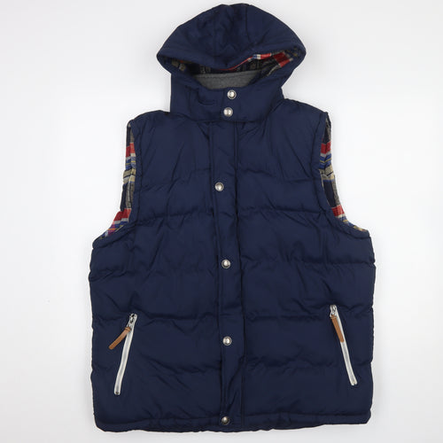 Dunnes Men’s Navy Hooded Puffer Waistcoat XL 44in Lined