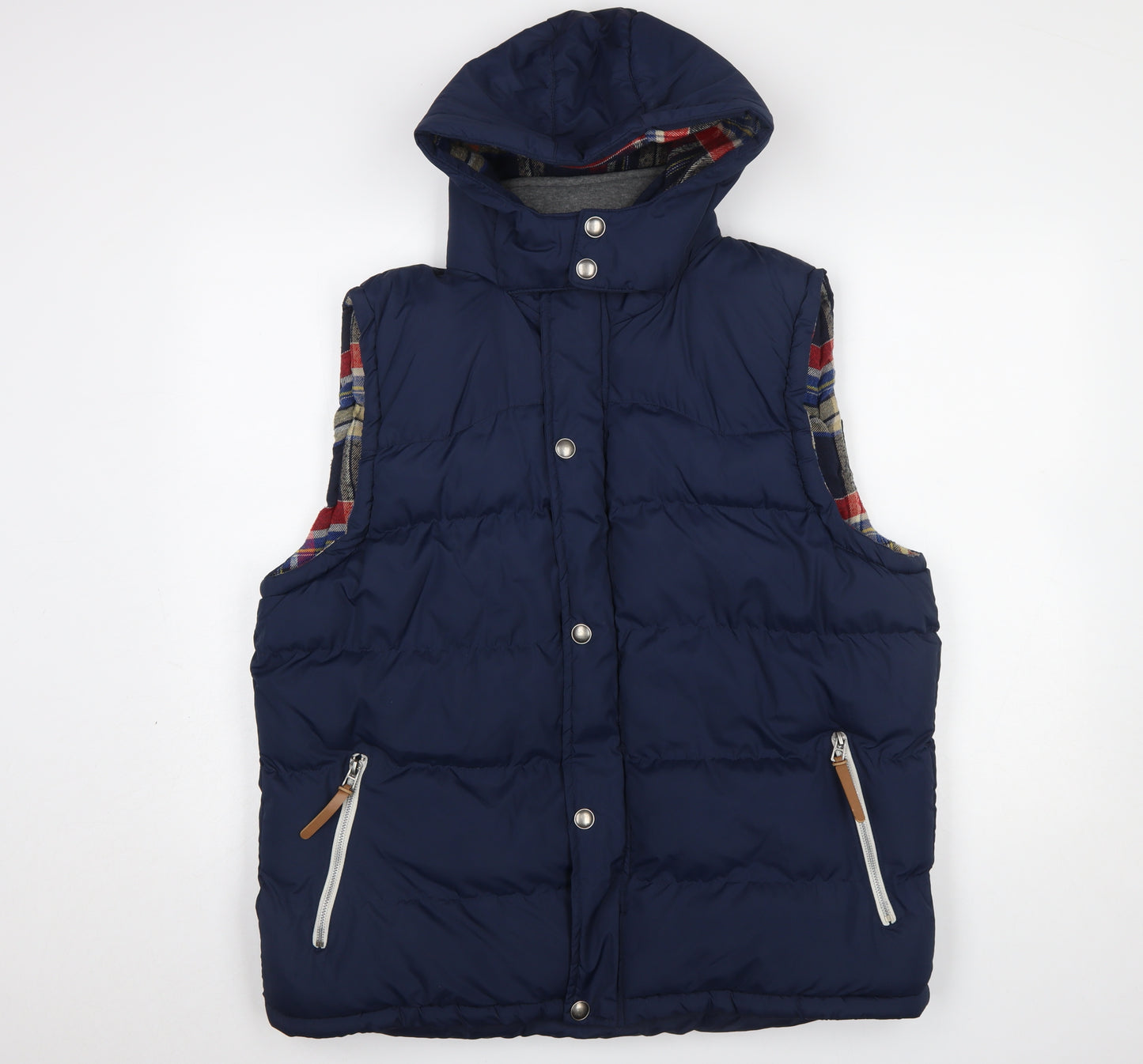 Dunnes Men’s Navy Hooded Puffer Waistcoat XL 44in Lined
