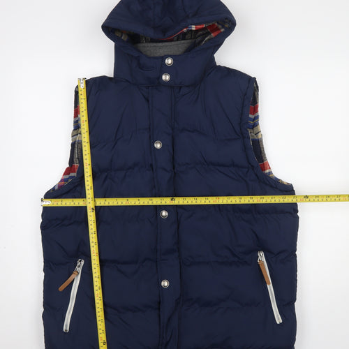 Dunnes Men’s Navy Hooded Puffer Waistcoat XL 44in Lined