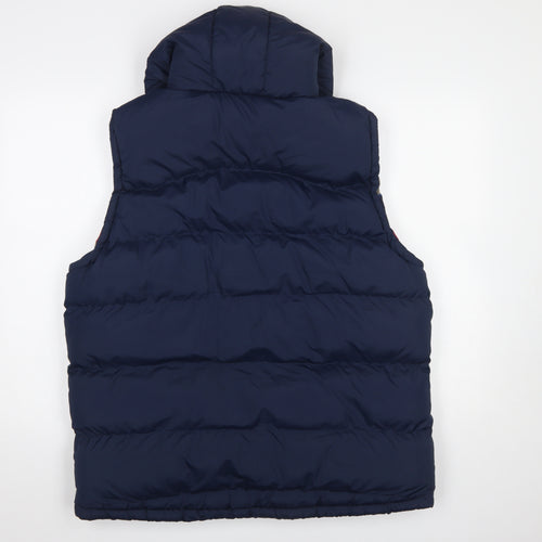 Dunnes Men’s Navy Hooded Puffer Waistcoat XL 44in Lined