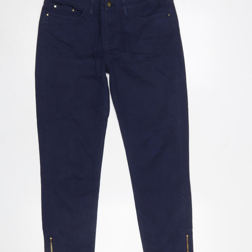 Tommy Hilfiger Womens Blue Size 6 Slim Fit Ankle Zip Jeans