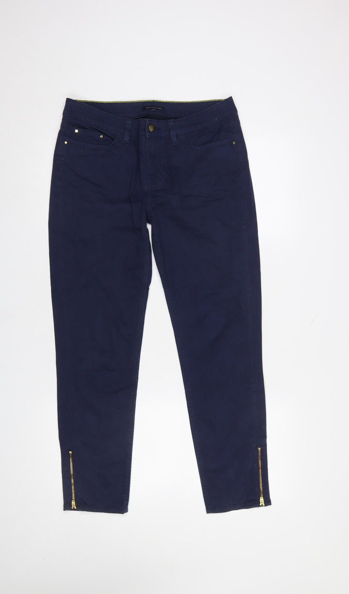 Tommy Hilfiger Womens Blue Size 6 Slim Fit Ankle Zip Jeans