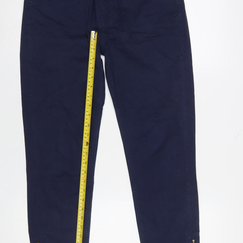 Tommy Hilfiger Womens Blue Size 6 Slim Fit Ankle Zip Jeans