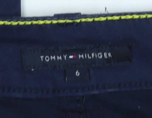 Tommy Hilfiger Womens Blue Size 6 Slim Fit Ankle Zip Jeans