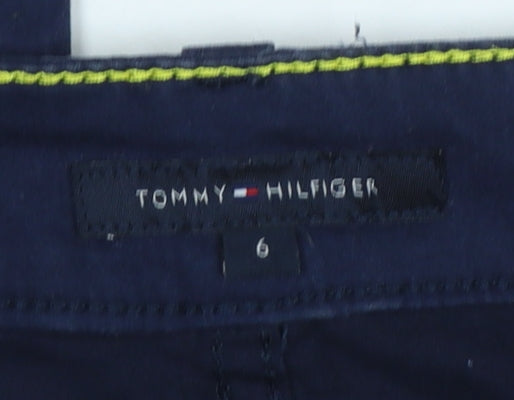 Tommy Hilfiger Womens Blue Size 6 Slim Fit Ankle Zip Jeans