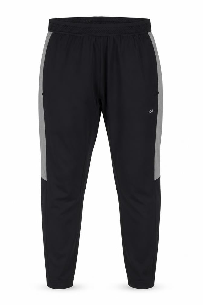 Front view of Myprotein Women's Black Active Jogger Trousers, size S, Polyester Blend