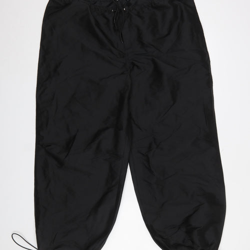 Topshop Women’s Black Jogger Trousers M 12-14 Polyester Lightweight
