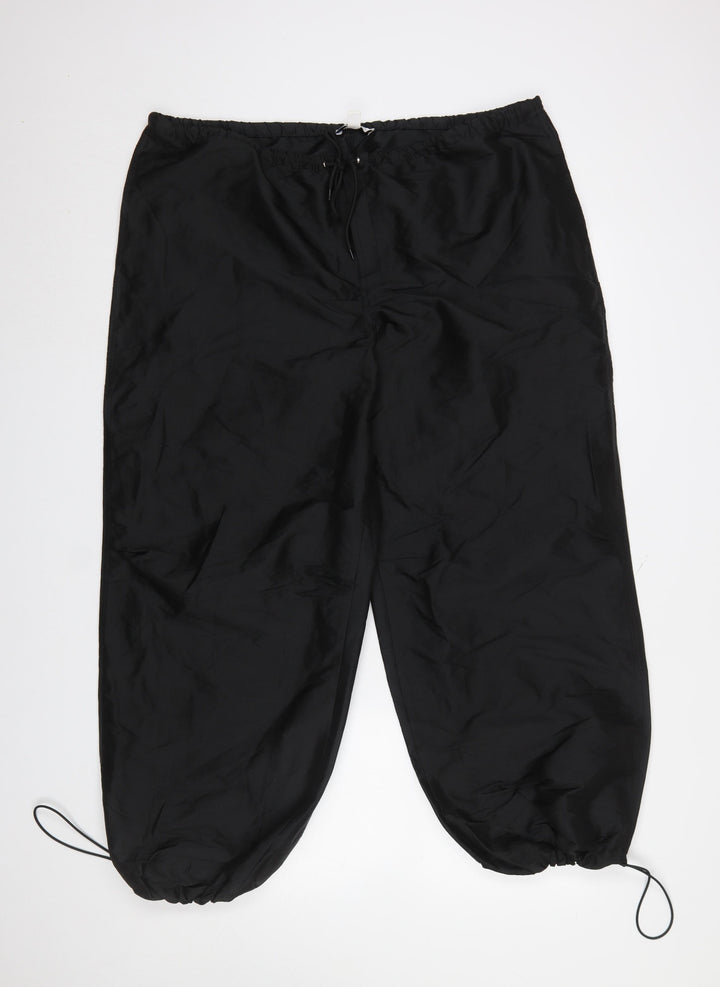 Topshop Women’s Black Jogger Trousers M 12-14 Polyester Lightweight