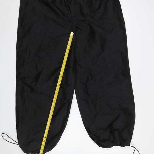 Topshop Women’s Black Jogger Trousers M 12-14 Polyester Lightweight