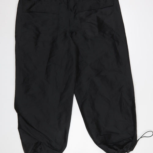 Topshop Women’s Black Jogger Trousers M 12-14 Polyester Lightweight