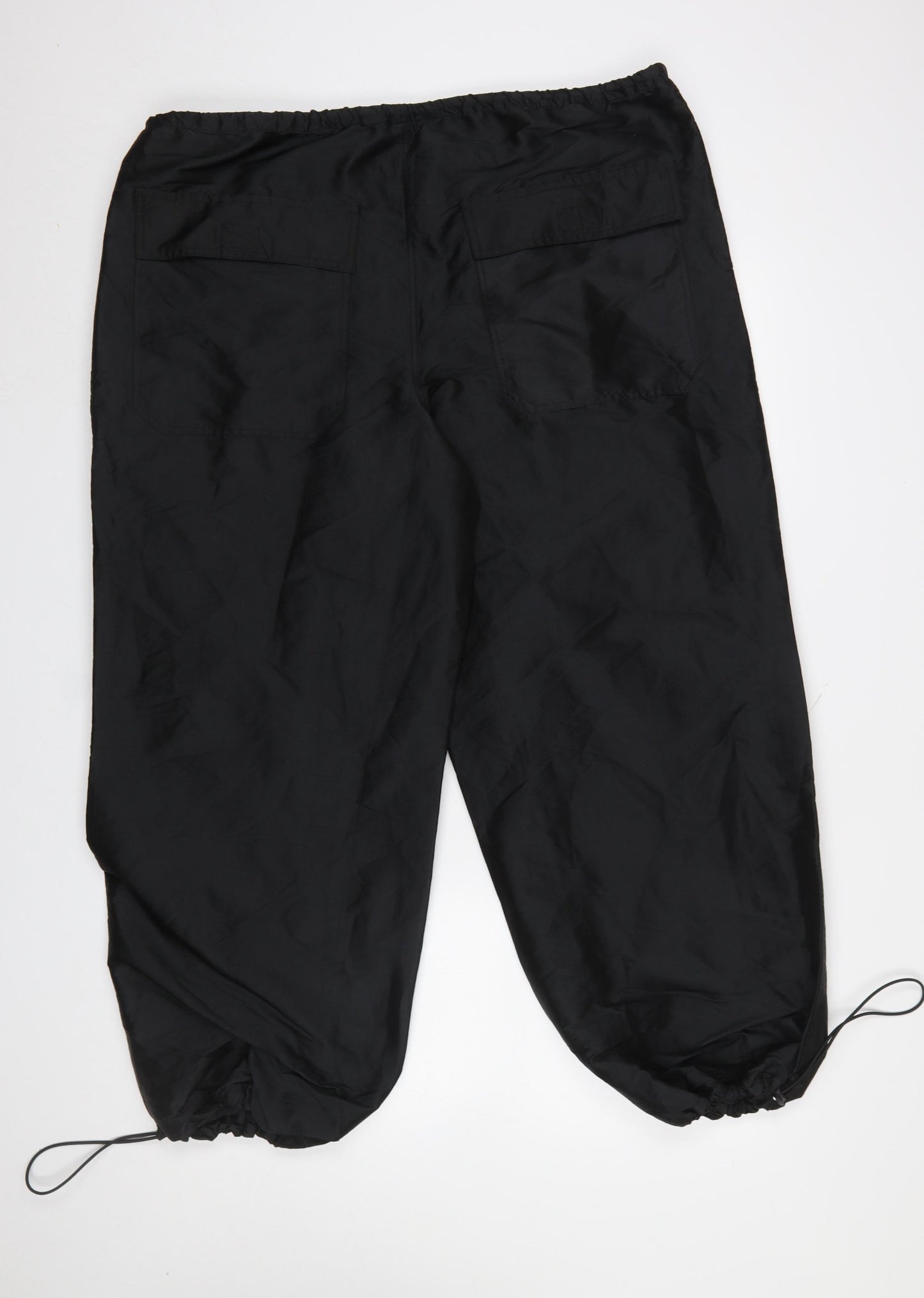 Topshop Women’s Black Jogger Trousers M 12-14 Polyester Lightweight