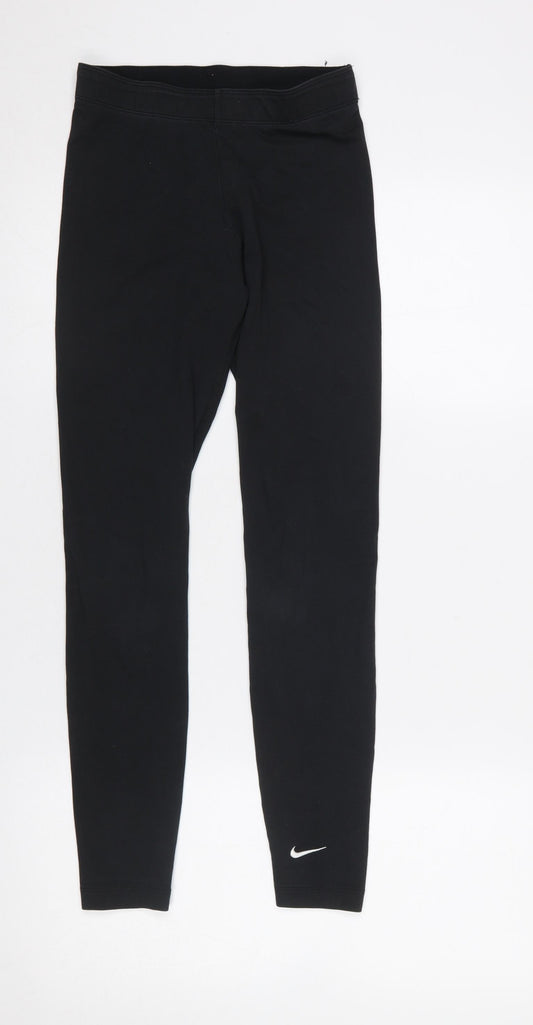 Nike Womens Black XS Leggings Cotton Blend Stretch Activewear Trousers