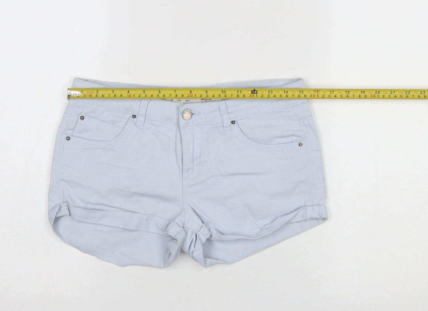 Denim Co. Women’s Blue Size 8 Hot Pants Cotton Stretch Casual Shorts