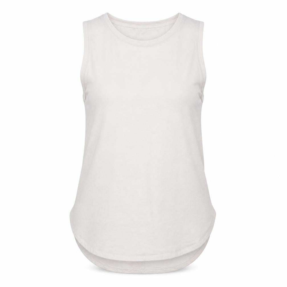 Front view of Gap Women’s Ivory Sleeveless Basic Tank Top, size S