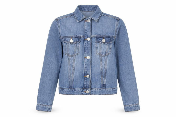 Miss Selfridge Women Blue Denim Basic Jacket UK 4 Long Sleeve Casual