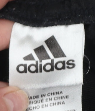 Adidas Girls Black Pink Stripe Jogger Trousers Size 10 Years
