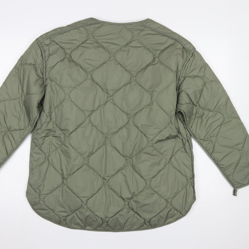 Dunnes Stores Women's Green Quilted Mid-Length Jacket Size 12