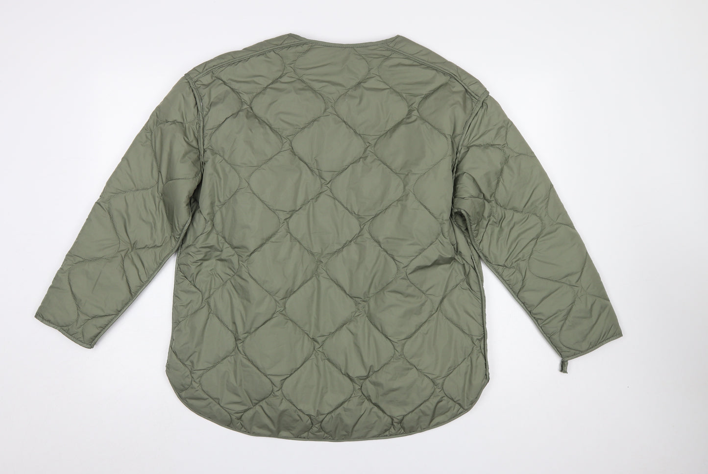 Dunnes Stores Women's Green Quilted Mid-Length Jacket Size 12