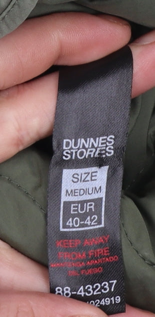 Dunnes Stores Women's Green Quilted Mid-Length Jacket Size 12