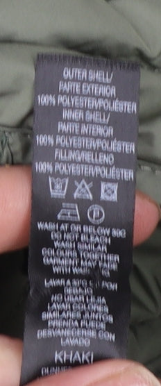 Dunnes Stores Women's Green Quilted Mid-Length Jacket Size 12