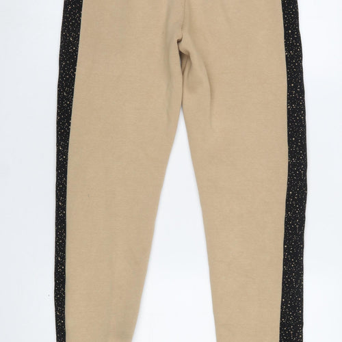 Jordan Boys Beige Joggers XL 13-15 Years Fleece Lined Side Stripe