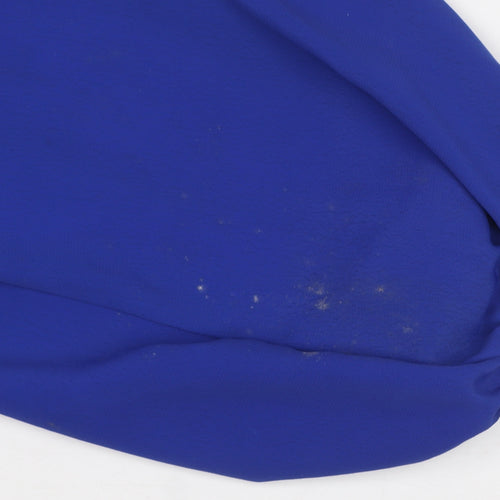 Lipsy Women Blue Tunic Blouse UK 18 Boat Neck 3/4 Sleeve