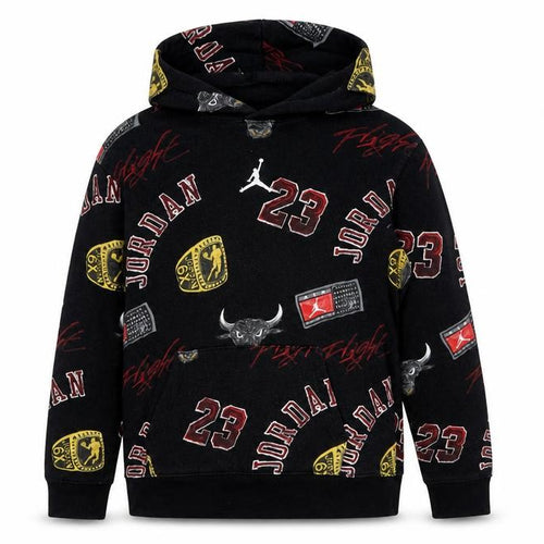 Jordan Boys Black Graphic Pullover Hoodie XL 13-15 Years Fleece