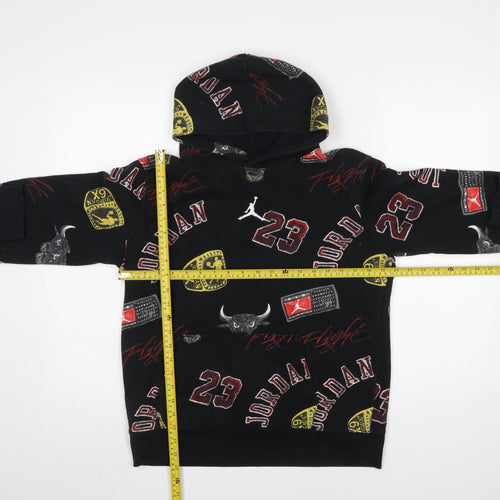Jordan Boys Black Graphic Pullover Hoodie XL 13-15 Years Fleece