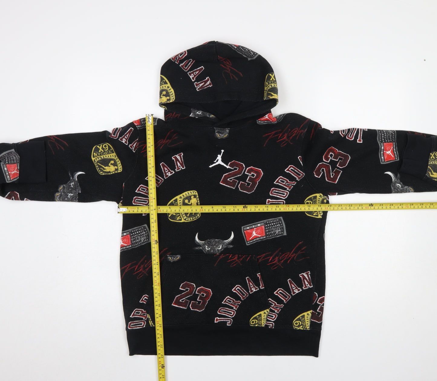 Jordan Boys Black Graphic Pullover Hoodie XL 13-15 Years Fleece
