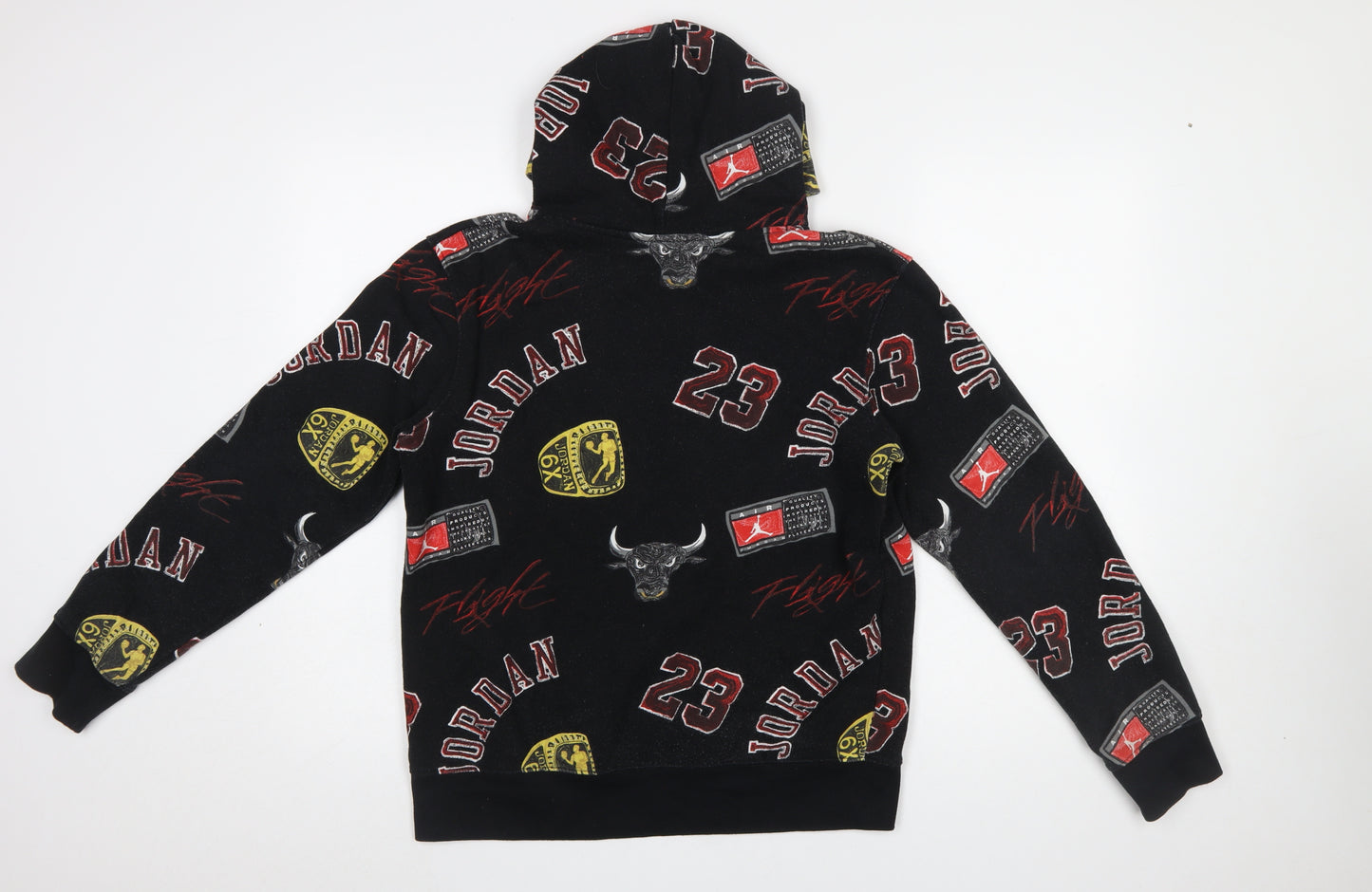 Jordan Boys Black Graphic Pullover Hoodie XL 13-15 Years Fleece