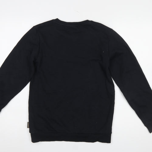 Napapijri Boys Black 14 Years Crew Neck Pullover Graphic Sweatshirt