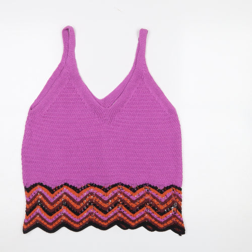 Gallery Women’s Purple Knit Camisole Tank Top M
