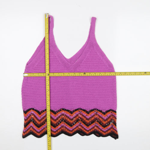 Gallery Women’s Purple Knit Camisole Tank Top M