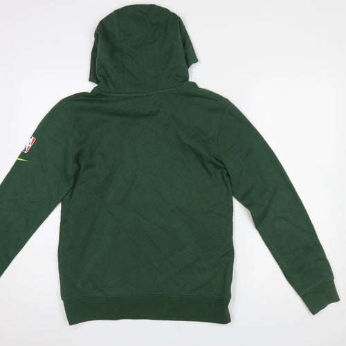 Nike Boys Green Bucks Hoodie Size 14/16 L Pullover Cotton Blend NBA Sweatshirt