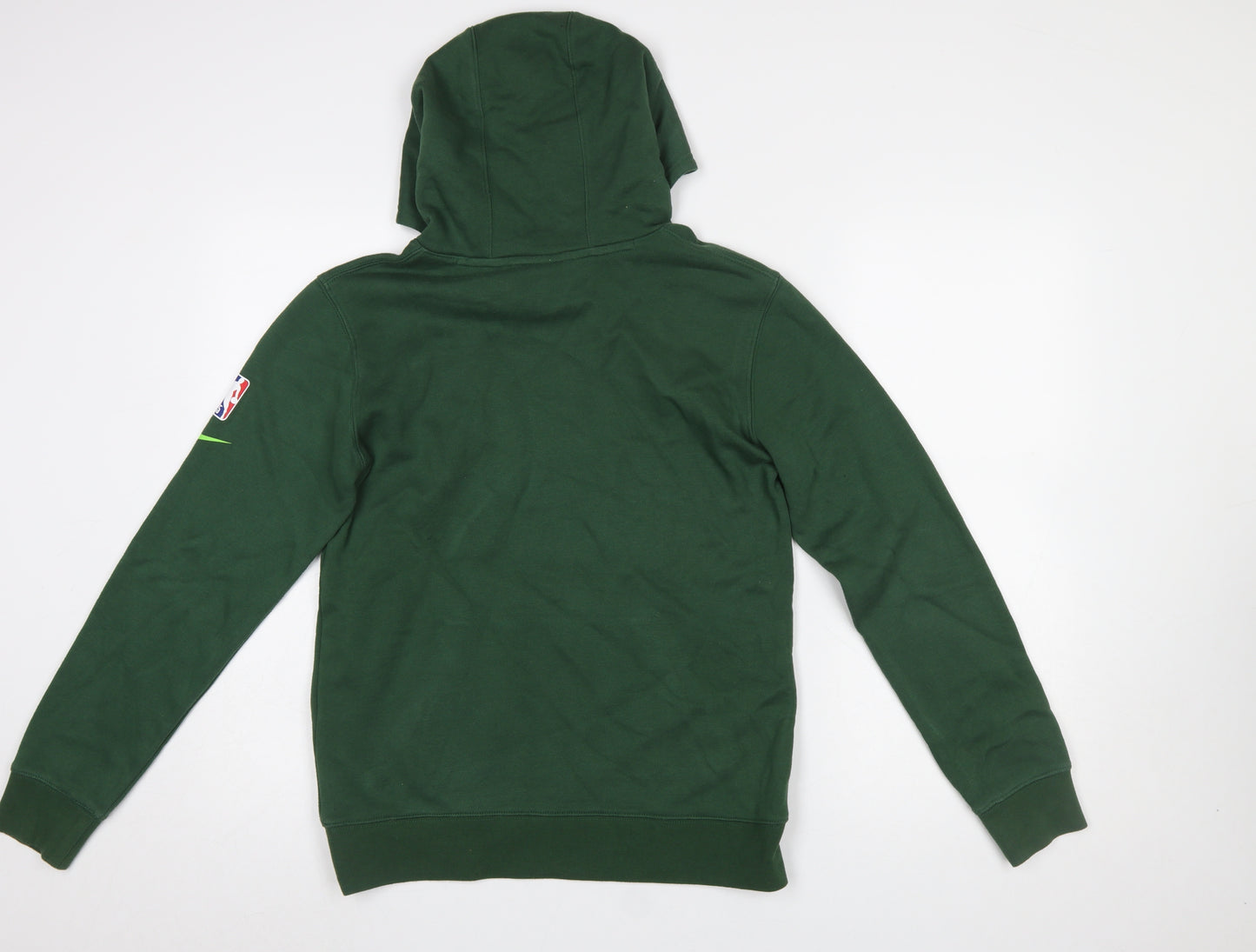 Nike Boys Green Bucks Hoodie Size 14/16 L Pullover Cotton Blend NBA Sweatshirt