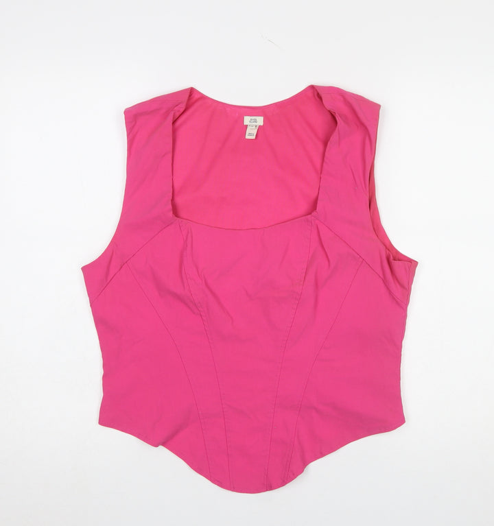 River Island Women’s Pink Sleeveless Camisole Blouse Size 18