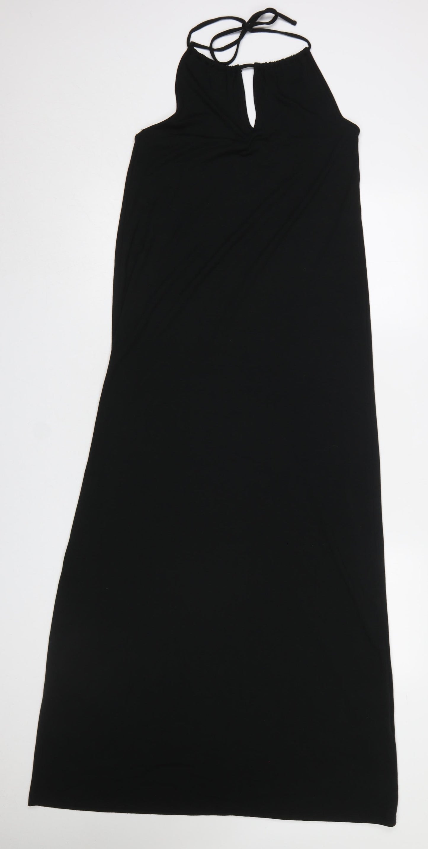 Forever 21 Women’s Black Halter Neck Long Slip Dress Size M
