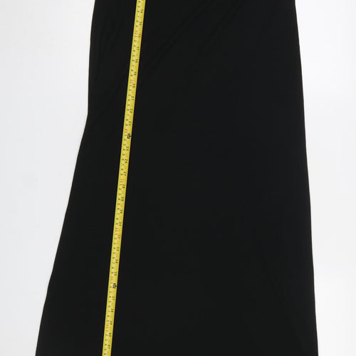 Forever 21 Women’s Black Halter Neck Long Slip Dress Size M