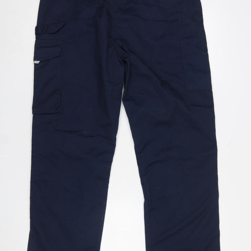 Result Work-Guard Men's Navy Cargo Trousers Size L 36in Polyester Cotton