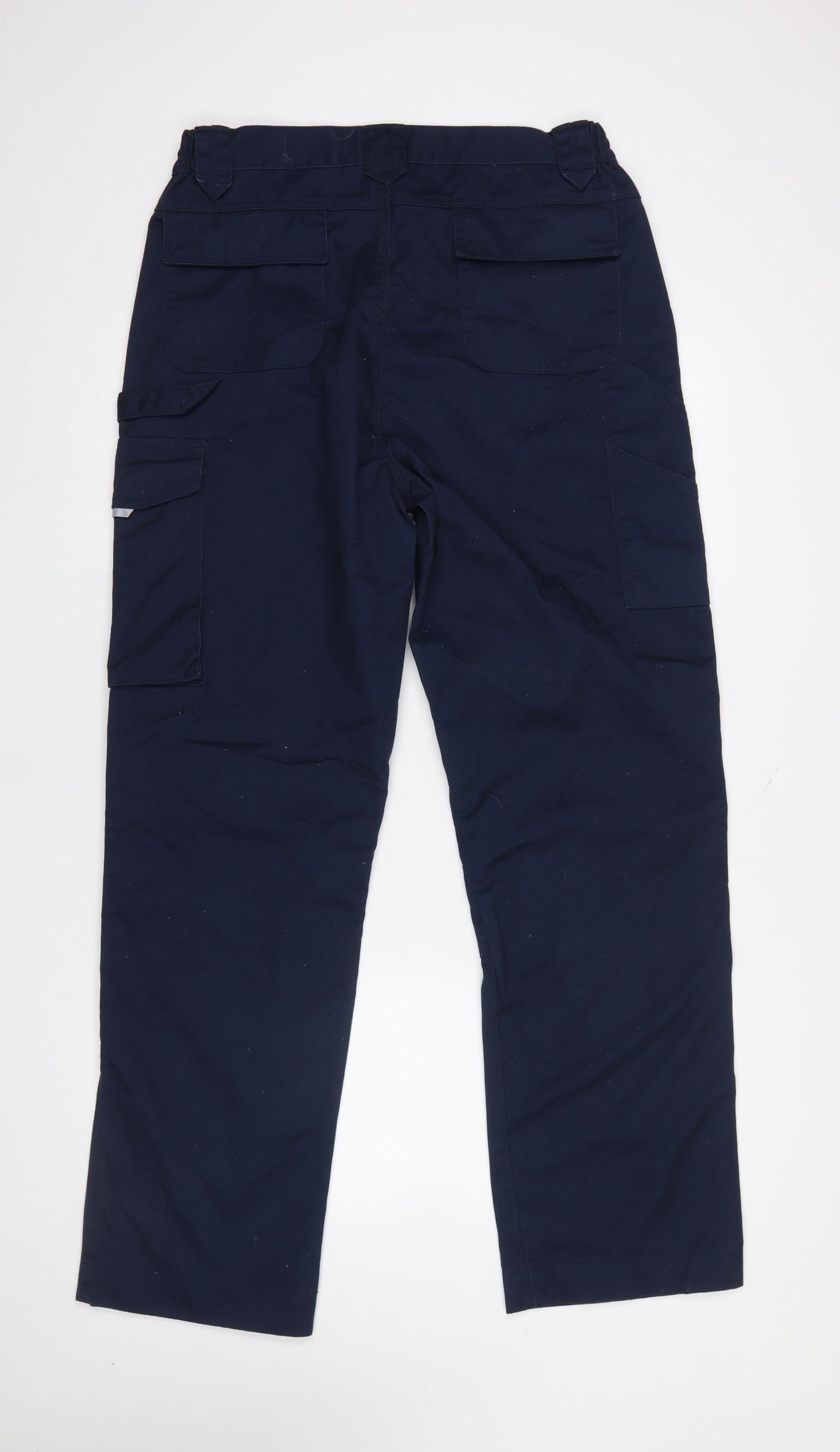 Result Work-Guard Men's Navy Cargo Trousers Size L 36in Polyester Cotton