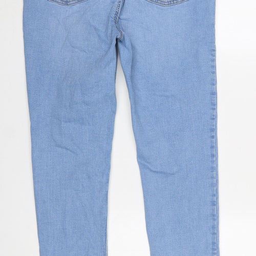 Primark Women Blue Skinny Denim Jeans Size 14 Mid Rise Stretch