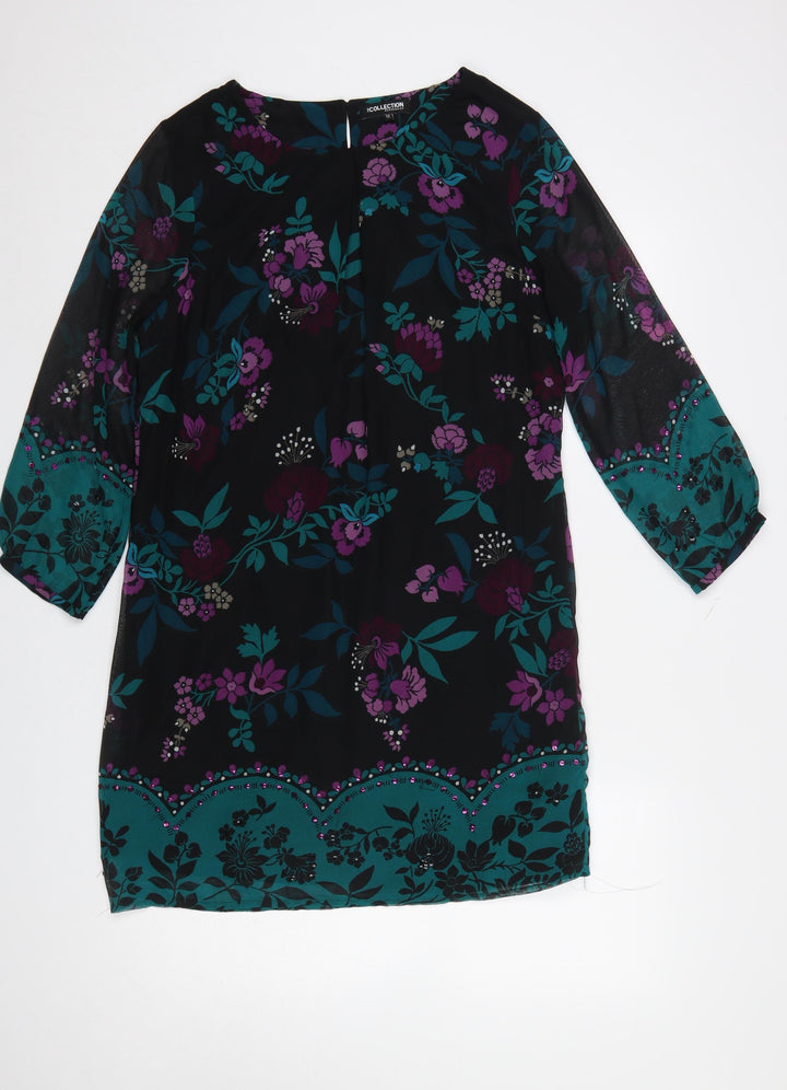Debenhams Women’s Multicoloured Floral Shift Dress Size 12