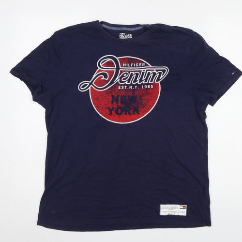 Tommy Hilfiger Denim Men's Blue Graphic T-Shirt Size M
