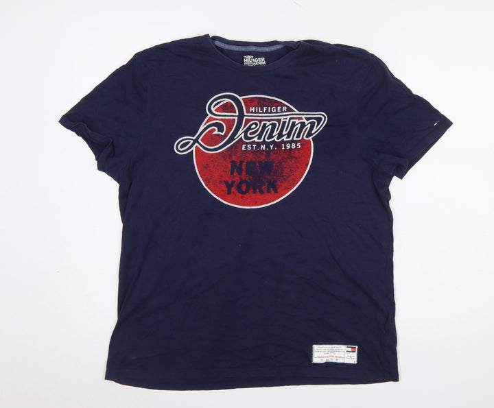 Tommy Hilfiger Denim Men's Blue Graphic T-Shirt Size M