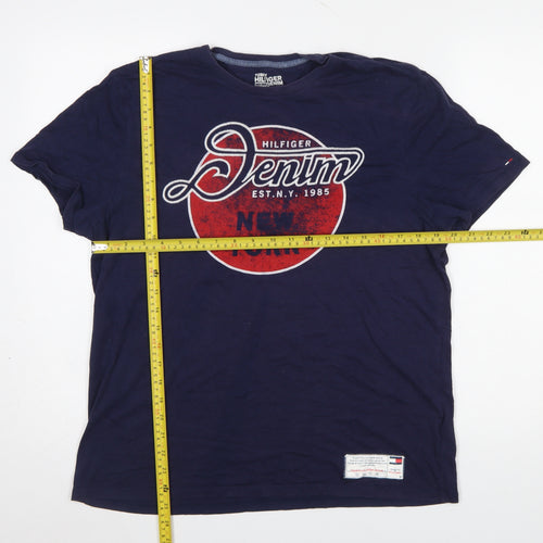 Tommy Hilfiger Denim Men's Blue Graphic T-Shirt Size M